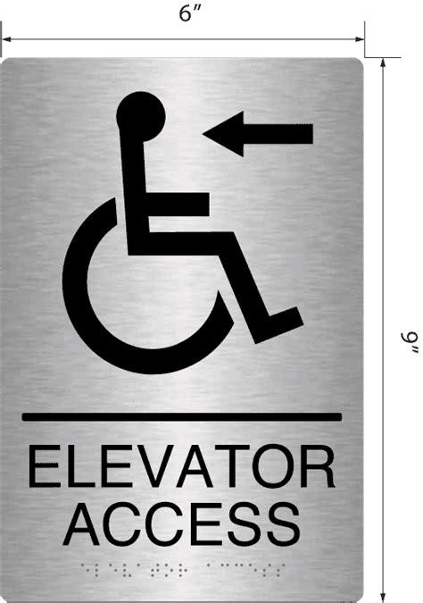 elevator acrylic  braille sign     sign store