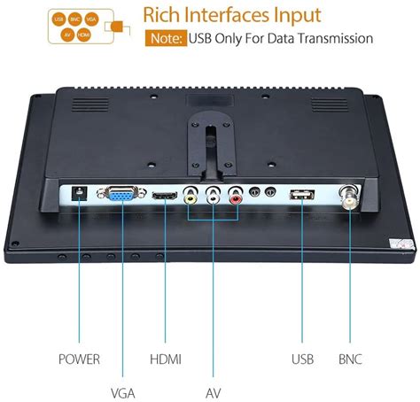 Eyoyo 10 Inch Monitor Hdmi Lcd Monitor 1920x1200 16 10 Ips Screen Display With Bnc Vga Av Output