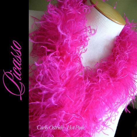 Curly Ostrich Feather Marabou Boa Hot Pink Great For Making Etsy