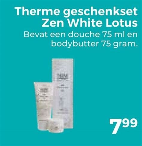 Therme Geschenkset Zen White Lotus Aanbieding Bij Trekpleister