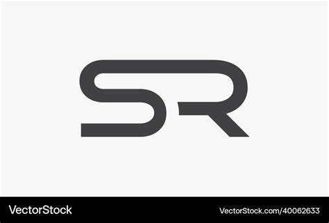 Sr letter logo connected concept isolated Vector Image