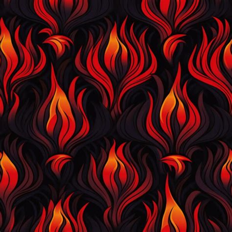 Download Seamless Flames Pattern For Wall Art And Interior Design