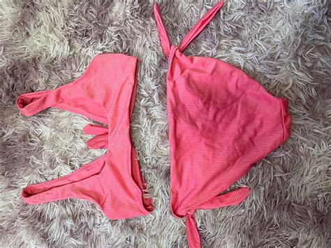 No Boundaries Pink Bikini Tie Set Swimsuit Women S Fashion Swimwear