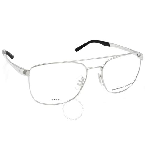 Porsche Design Demo Square Titanium Mens Eyeglasses P8370 B 56 4046901926656 Eyeglasses