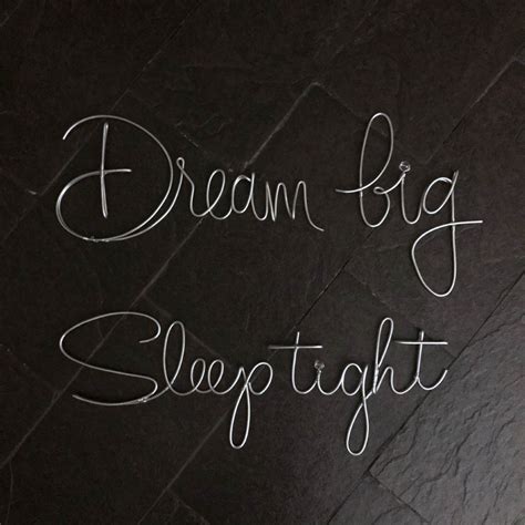 Frase De Parede Arame Dream Big Sleep Tight Elo