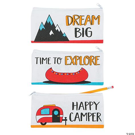 Adventure Canvas Pencil Cases 12 Pc Oriental Trading