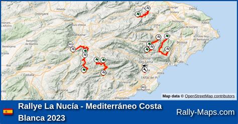 Shakedown Stage Map Rallye La Nuc A Mediterr Neo Costa Blanca