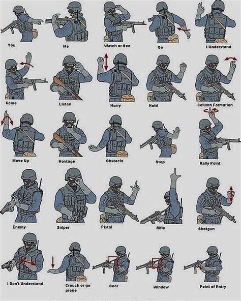 Basic Military Hand Signals | ศิลปะการต่อสู้, ภาษามือ, ทหาร