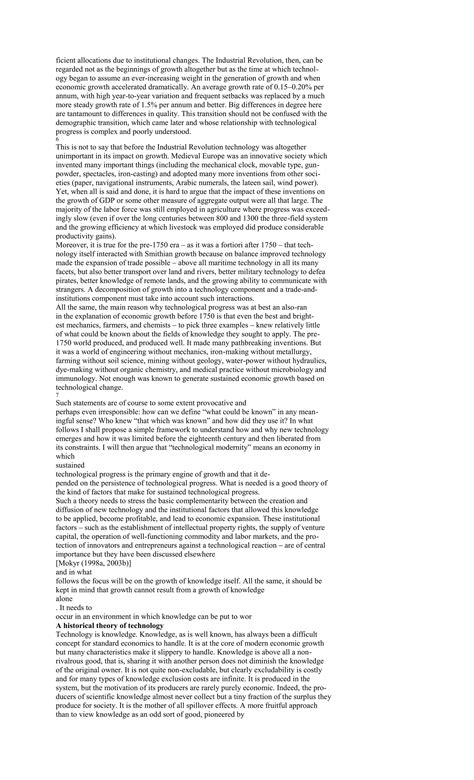 Technology and economic growth | DOCX