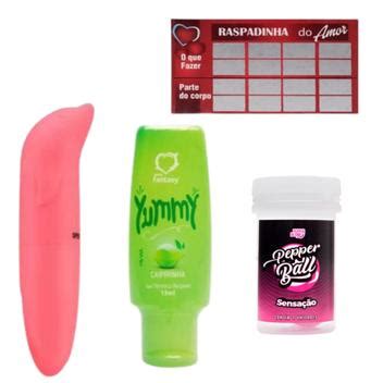 Kit 4 Sex Shop Vibrador Golfinho Bolinha Comestível Pepper Ball Yummy Gel Comestível