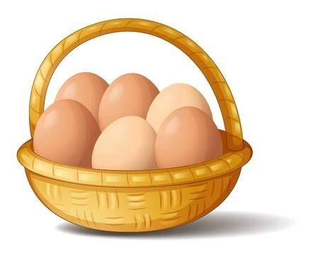 Ilustraci N De Una Cesta Con Seis Huevos Sobre Un Fondo Blanco Egg Logo