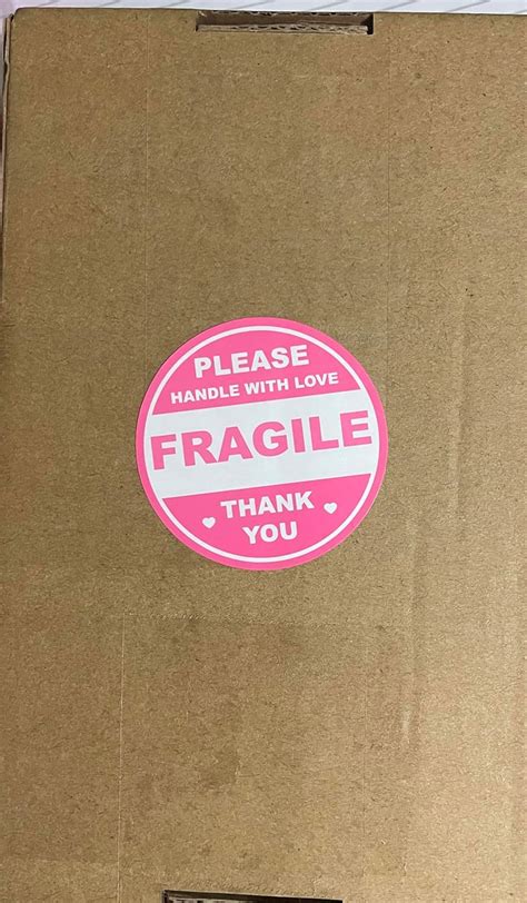 Poskornwel 300 Pcs Fragile Handle With Love Labels Stickers India Ubuy