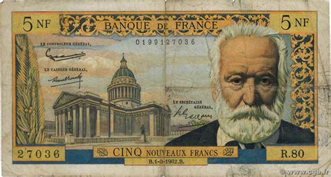 Nouveaux Francs Victor Hugo Francia F B Billetes