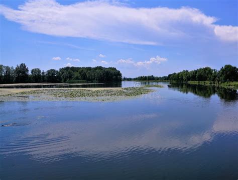 Danube river in germany stock image. Image of clouds - 96024187