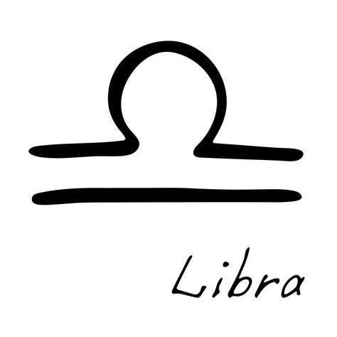 hand drawn libra zodiac sign esoteric symbol doodle astrology clipart