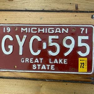 Vintage License Plates Vintage Plates Mancave Decor Gift For Dad