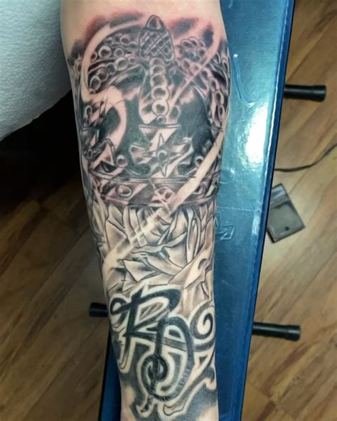 Tattoo Uploaded By John D Nguyen Anu Ra • Crowned Rose Winitials On