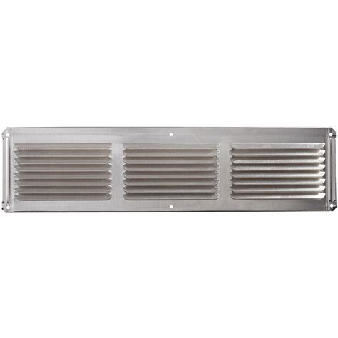 Master Flow 16 In X 4 In Aluminum Under Eave Soffit Vent In Mill Eac16x4 The Home Depot