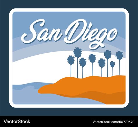 San diego california united states Royalty Free Vector Image