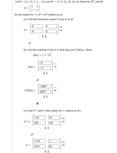 Solved Let B 1 2 1 1 And 4 1 0 2 Be Bases For R2