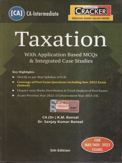 Taxation With Application Based Mcqs And Integrated Case Studies 2023