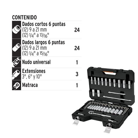 15689 JD 3 8X53M TRUPER Truper Juego De 53 Herramientas Cuadro 3 8