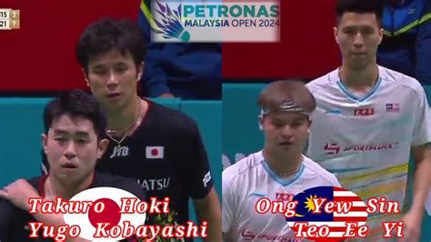 Badminton Takuro Hoki Yugo Kobayashi Jpn Vs Mas Ong Yew Sin Teo Ee