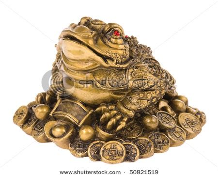 Stock Photo: Chinese Feng Shui lucky money frog for good luck and ...