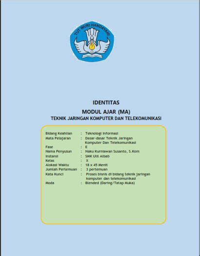 Modul Ajar Dasar Dasar Teknik Jaringan Komputer Dan Telekomunikasi