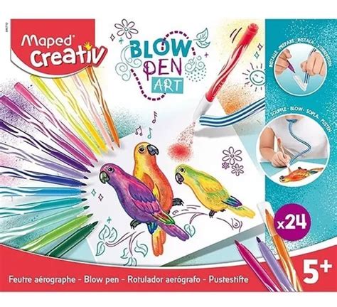 Marcadores X Blow Pen Aerografo Maped Sopla Dibuja Mercadolibre