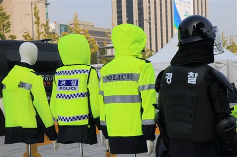 South Korean Police Officer Korea Editorial Stock Photo - Image of ...