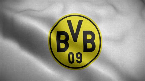 Borussia Dortmund Germany White Logo Flag Loop Background 4K 43199872 ...