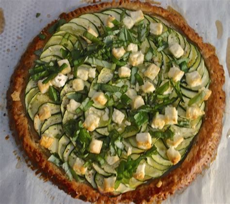 Tarte Feuillet E Courgette F Ta Basilic Menus Propos Courgette Feta