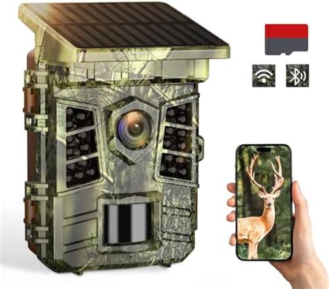 Coolifepro Caméra de Chasse Solaire 48MP 30FPS WiFi Bluetooth Camera