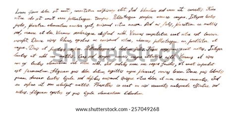 Handwritten Letter Latin Text Lorem Ipsum Stock Illustration