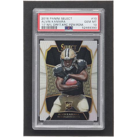 Alvin Kamara 2016 Select 17 Rookie Prizms 10 RC PSA 10 Pristine