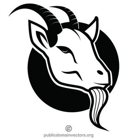 Goat Monochrome Vector Graphics Public Domain Vectors