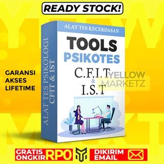 Jual TOOLS PSIKOTES Alat Tes Psikologi CFIT IST Pengukur