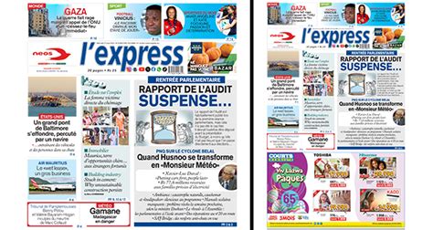 En Couverture Les Grands Titres De L Express De Ce Mercredi 27 Mars 2024