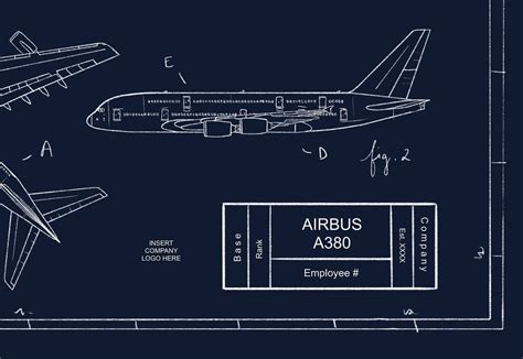 Customizable Airbus A380 Blueprint Illustration - Etsy