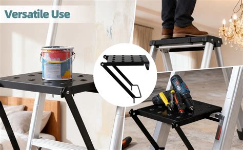 ladder platform accessory     small iron folding ladder