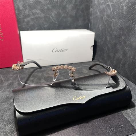 Cartier glasses clear lens Dimond prong set with... - Depop