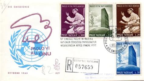 VATICANO 1965 FDC Venetia Club S S Paolo VI All O N U Racc 2