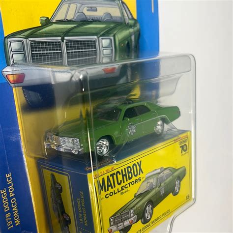 Matchbox Collectors 1978 Dodge Monaco Police Green Flipn Diecast