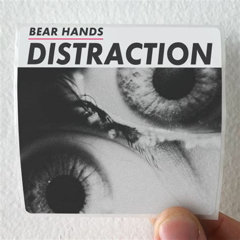 Bear Hands Distraction Album Cover Sticker Album Cover Sticker