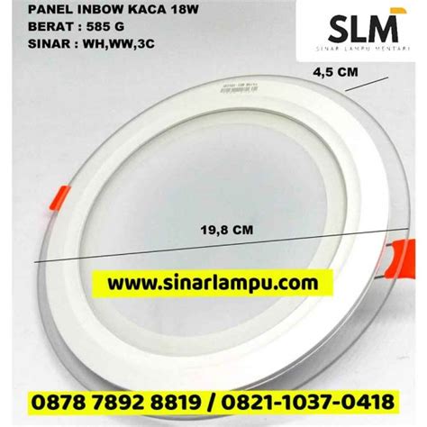 Lampu Downlight LED Panel 18 Watt List Kaca Sinar Lampu Mentari