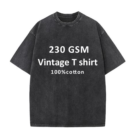 Custom 100 Cotton Acid Wash Streetwear Graphic T Shirts Vintage