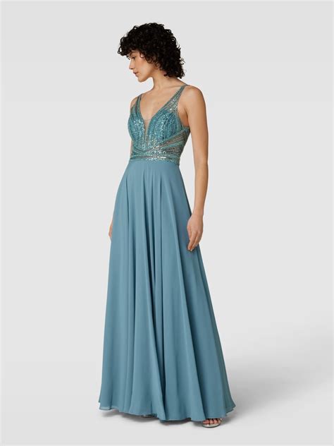 Hey Kyla Abendkleid Mit Paillettenbesatz Aqua Online Kaufen