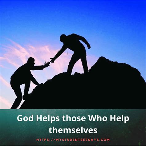 Essay On God Helps Those Who Help Themselves Meaning Explanation