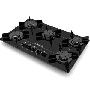 Fogão Cooktop Chamalux 5 Bocas Preto Ultra Chama Chef Bivolt Leroy Merlin